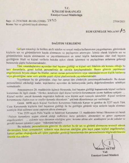 “Özel hayatın gizliliği” genelgesini değerlendirdiler: “Polisin faaliyet alanına ‘özel alan’ denemez, kanuna aykırı, basın özgürlüğüne engel”