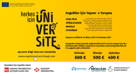 Engelli üniversitelilerle ilgili farkındalığı artıracak yarışma: “Herkes için Üniversite”