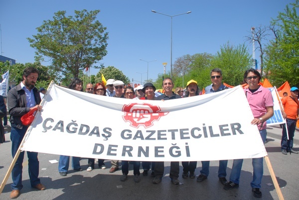 Gazeteciler de 1 Mayıs alanındaydı.