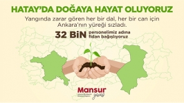 ABB’den Hatay’daki orman yangınlarına fidan desteği