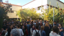 Cebeci saldırısı Rektörlük önünde protesto edildi