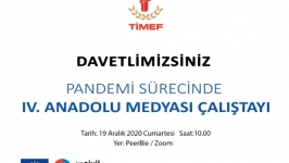 IV. Anadolu Medyası Çalıştayı online olarak düzenleniyor